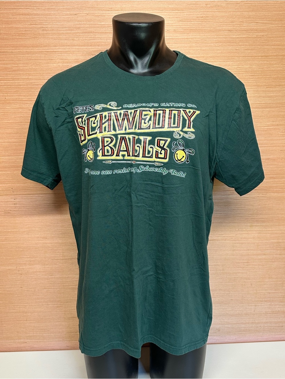 Pete's Schweddy Balls Green Short Sleeve T-Shirt Adult Size 2XL